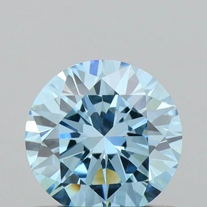 0.60ct ROUND Fancy Vivid Blue VVS2 Coloured Lab diamond