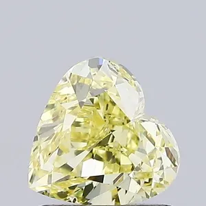 1.01ct HEART Fancy Intense Yellow VS2 Coloured Lab diamond