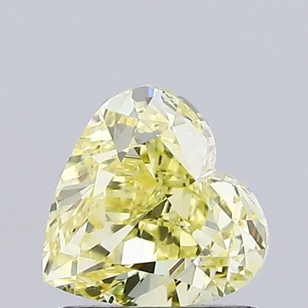 1.01ct HEART Fancy Intense Yellow VS2 Coloured Lab diamond