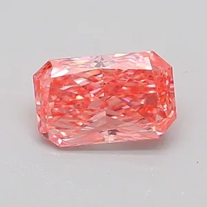 0.57ct RADIANT Fancy Vivid Pink VS1 Coloured Lab diamond
