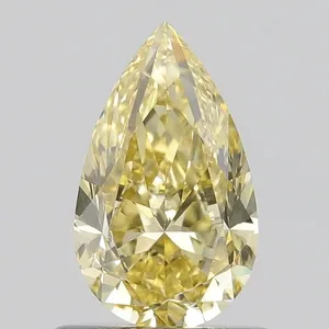 0.69ct PEAR Fancy Yellow VS1 Coloured Lab diamond