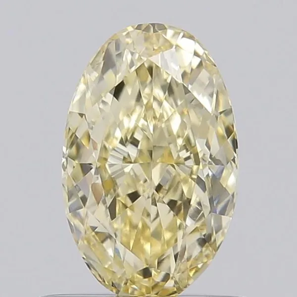0.63ct OVAL Fancy Yellow VVS2 Coloured Lab diamond