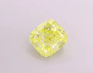 1.13ct CUSHION Fancy Vivid Yellow VVS2 Coloured Lab diamond