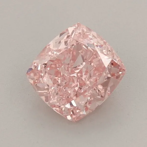 0.93ct CUSHION Fancy Vivid Pink VS2 Coloured Lab diamond