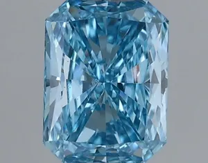 1.01ct RADIANT Fancy Vivid Blue VS1 Coloured Lab diamond