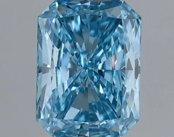 1.01ct RADIANT Fancy Vivid Blue VS1 Coloured Lab diamond