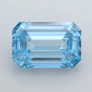 1.51ct EMERALD Fancy Vivid Blue VVS2 Coloured Lab diamond
