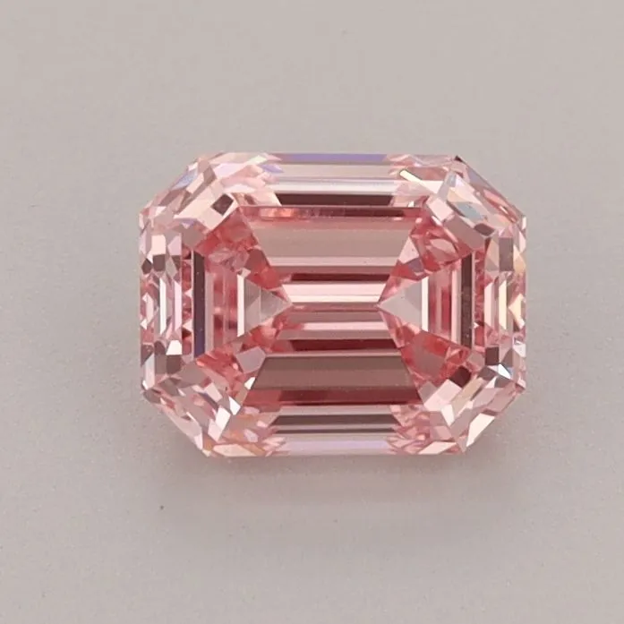 0.96ct EMERALD Fancy Vivid Pink VS1 Coloured Lab diamond