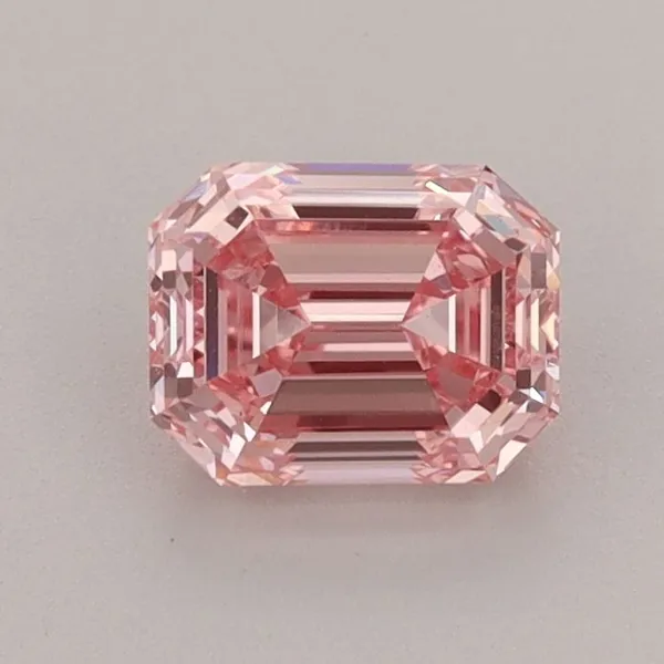 0.96ct EMERALD Fancy Vivid Pink VS1 Coloured Lab diamond