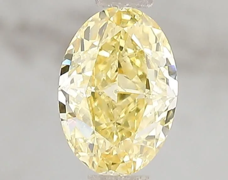 1.09ct OVAL Fancy Vivid Yellow VS2 Coloured Lab diamond