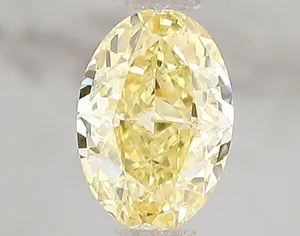 1.09ct OVAL Fancy Vivid Yellow VS2 Coloured Lab diamond