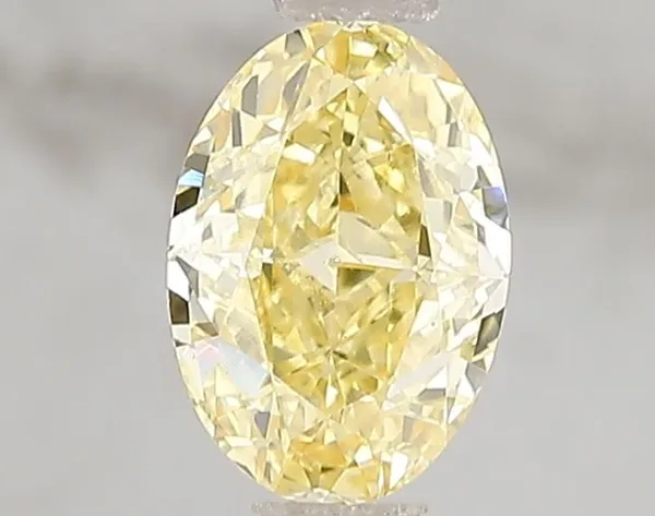 1.09ct OVAL Fancy Vivid Yellow VS2 Coloured Lab diamond
