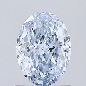 0.94ct OVAL Fancy Blue VVS2 Coloured Lab diamond