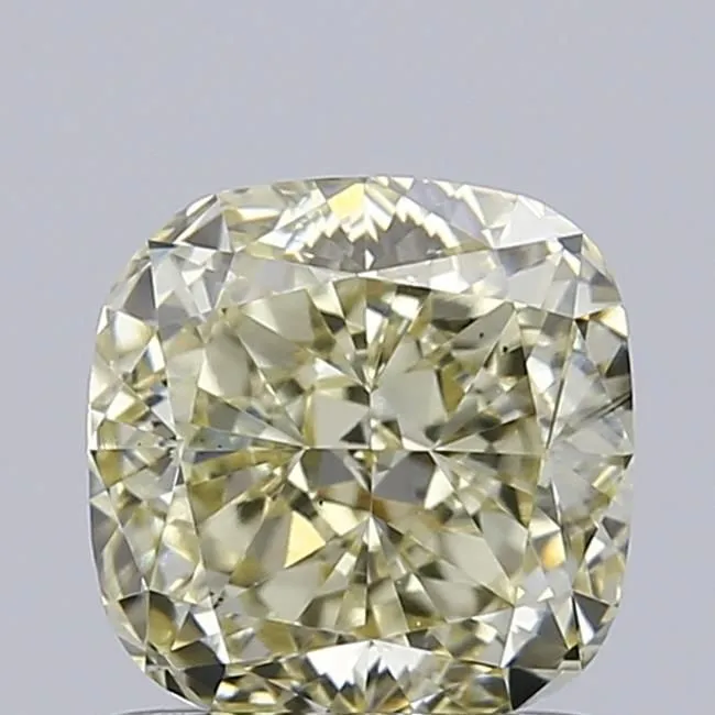 1.02ct CUSHION Fancy Light Yellow VS1 Coloured Lab diamond