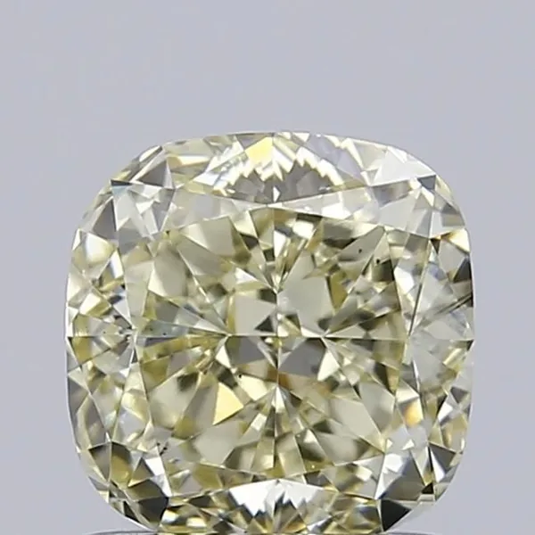 1.02ct CUSHION Fancy Light Yellow VS1 Coloured Lab diamond