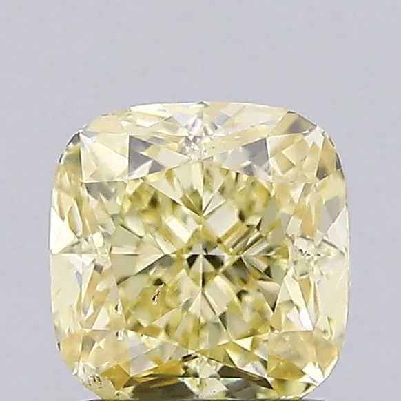 1.07ct CUSHION Fancy Yellow SI1 Coloured Lab diamond