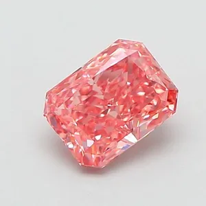 0.95ct RADIANT Fancy Vivid Pink VS2 Coloured Lab diamond
