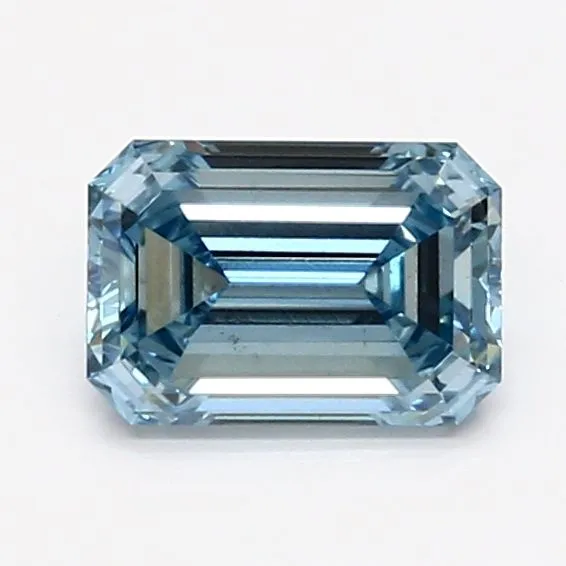 1.14ct EMERALD Fancy Intense Blue VS2 Coloured Lab diamond