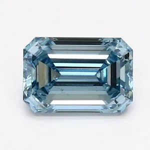 1.14ct EMERALD Fancy Intense Blue VS2 Coloured Lab diamond