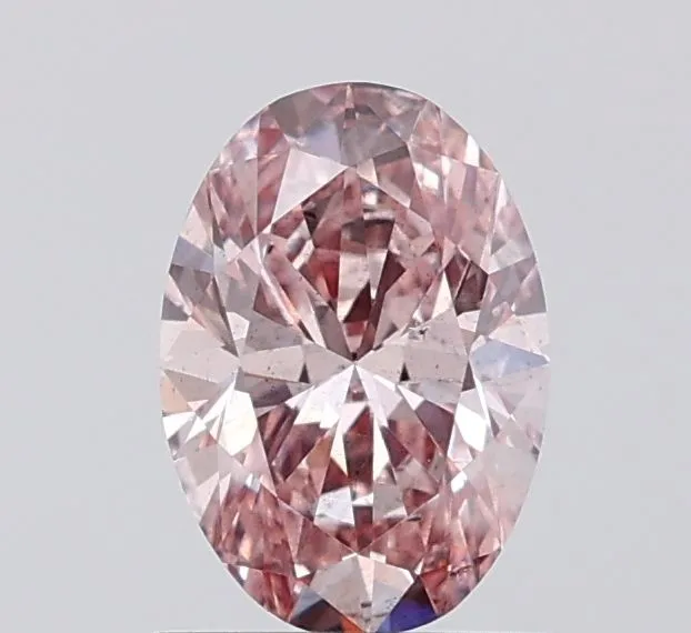 1.02ct OVAL Fancy Intense Brownish Pink SI1 Coloured Lab diamond