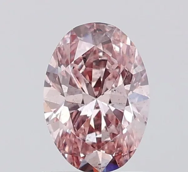 1.02ct OVAL Fancy Intense Brownish Pink SI1 Coloured Lab diamond