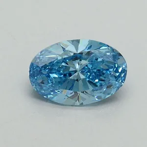 0.5ct OVAL Fancy Vivid Blue VVS2 Coloured Lab diamond