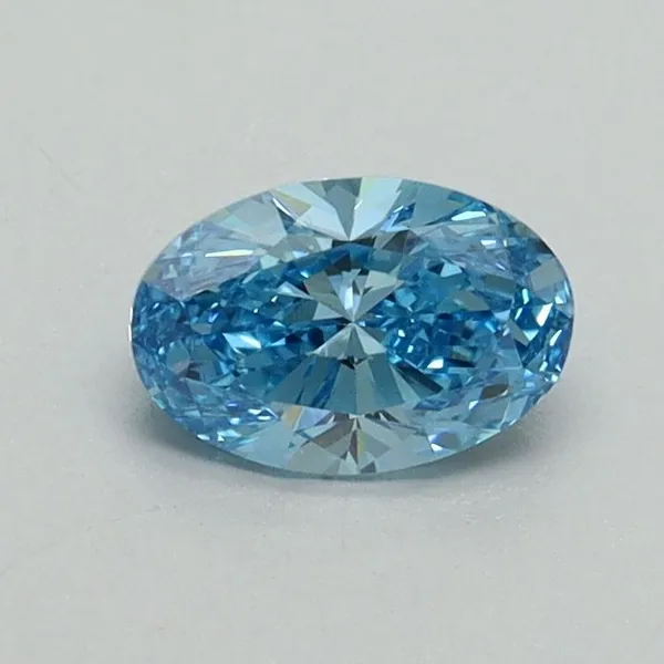 0.5ct OVAL Fancy Vivid Blue VVS2 Coloured Lab diamond