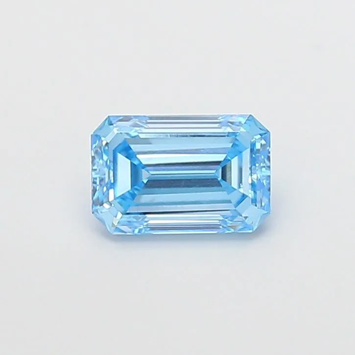 1.03ct EMERALD Fancy Vivid Blue VS1 Coloured Lab diamond