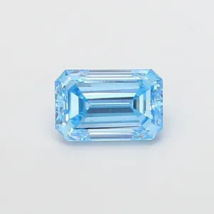 1.03ct EMERALD Fancy Vivid Blue VS1 Coloured Lab diamond