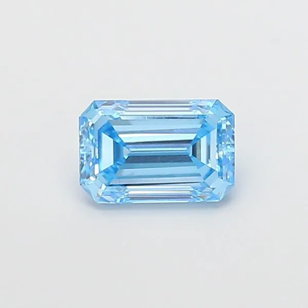 1.03ct EMERALD Fancy Vivid Blue VS1 Coloured Lab diamond