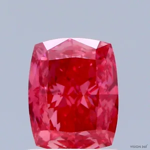 1.08ct CUSHION Fancy Vivid Pink VS1 Coloured Lab diamond