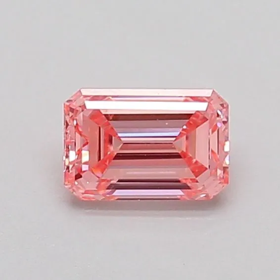 0.5ct EMERALD Fancy Vivid Pink SI1 Coloured Lab diamond