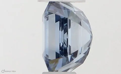 0.50ct EMERALD Fancy Vivid Blue VS2 Coloured Lab diamond