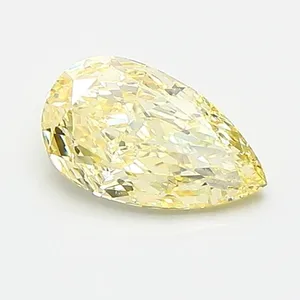 0.69ct PEAR Fancy Intense Yellow VS2 Coloured Lab diamond