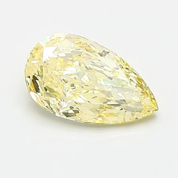 0.69ct PEAR Fancy Intense Yellow VS2 Coloured Lab diamond