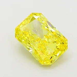 1.13ct RADIANT Fancy Vivid Yellow IF Coloured Lab diamond