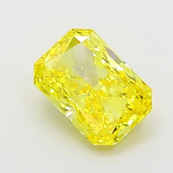 1.13ct RADIANT Fancy Vivid Yellow IF Coloured Lab diamond