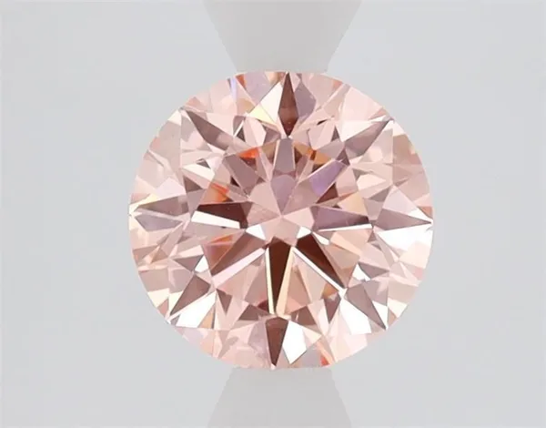 0.89ct ROUND Fancy Vivid Pink VVS2 Coloured Lab diamond