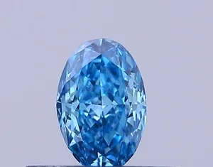 0.32ct OVAL Fancy Vivid Blue VVS2 Coloured Lab diamond