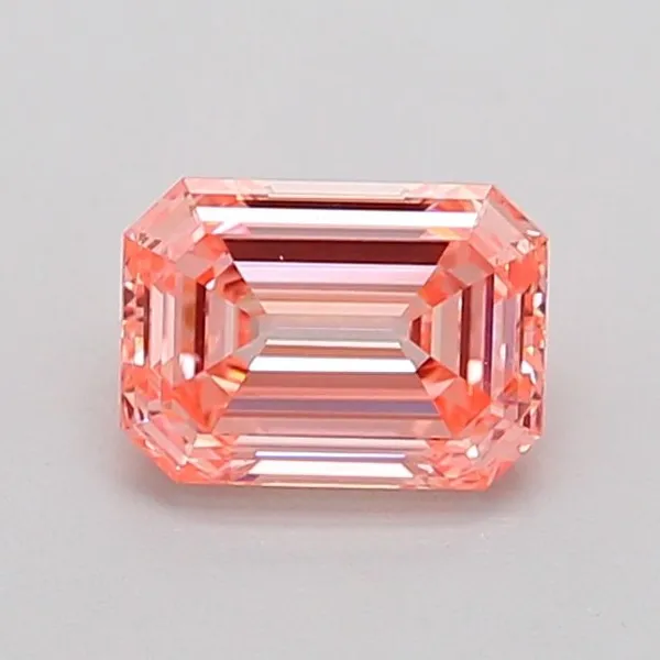 0.94ct EMERALD Fancy Vivid Pink VVS2 Coloured Lab diamond