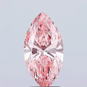 2.88ct MARQUISE Fancy Vivid Pink VVS2 Coloured Lab diamond