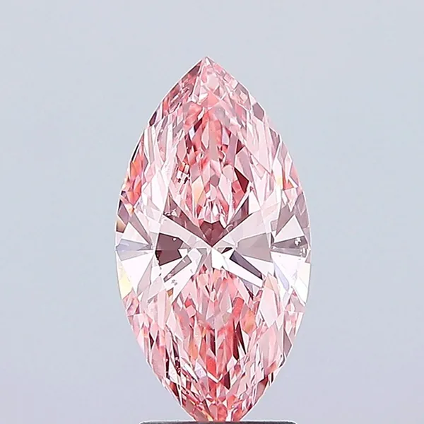 2.88ct MARQUISE Fancy Vivid Pink VVS2 Coloured Lab diamond