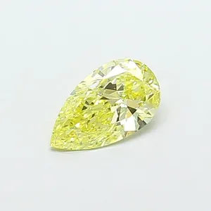 0.68ct PEAR Fancy Yellow VVS2 Coloured Lab diamond