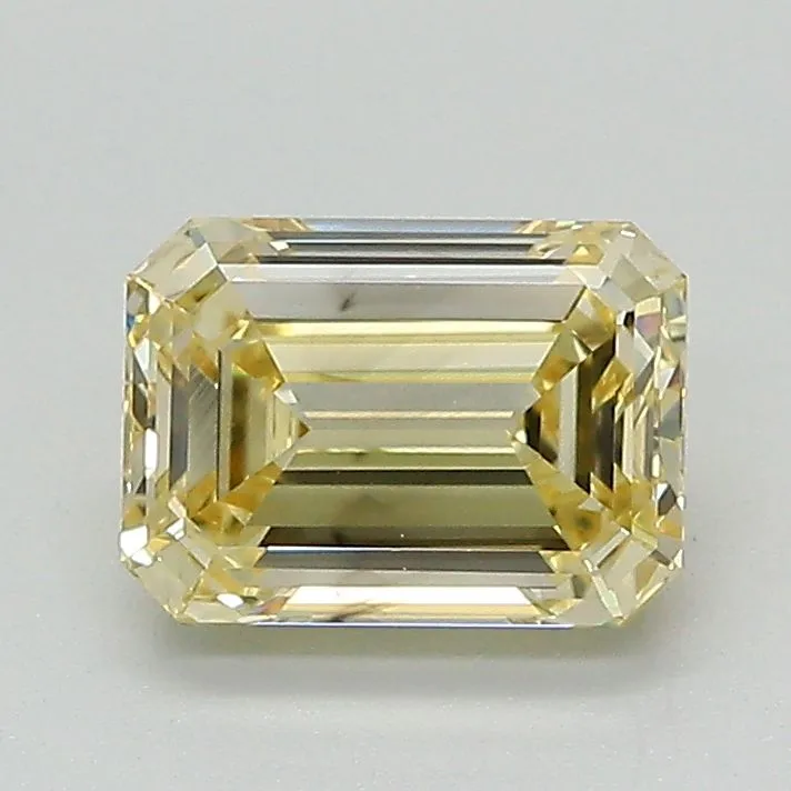 1.32ct EMERALD Fancy Yellow VS2 Coloured Lab diamond