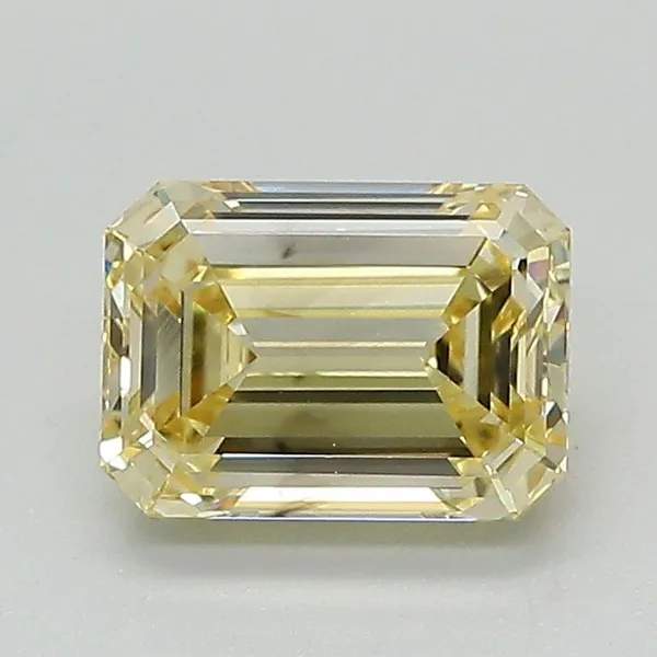 1.32ct EMERALD Fancy Yellow VS2 Coloured Lab diamond