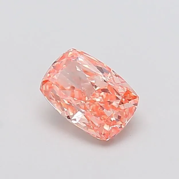 1.07ct CUSHION Fancy Vivid Orangey Pink VVS2 Coloured Lab diamond