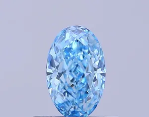 0.54ct OVAL Fancy Intense Blue VVS2 Coloured Lab diamond