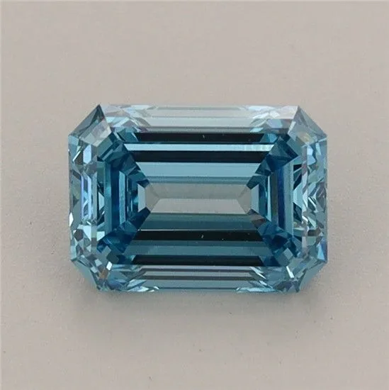 1.16ct EMERALD Fancy Vivid Blue VS1 Coloured Lab diamond