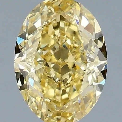 1.05ct OVAL Fancy Vivid Yellow VS1 Coloured Lab diamond