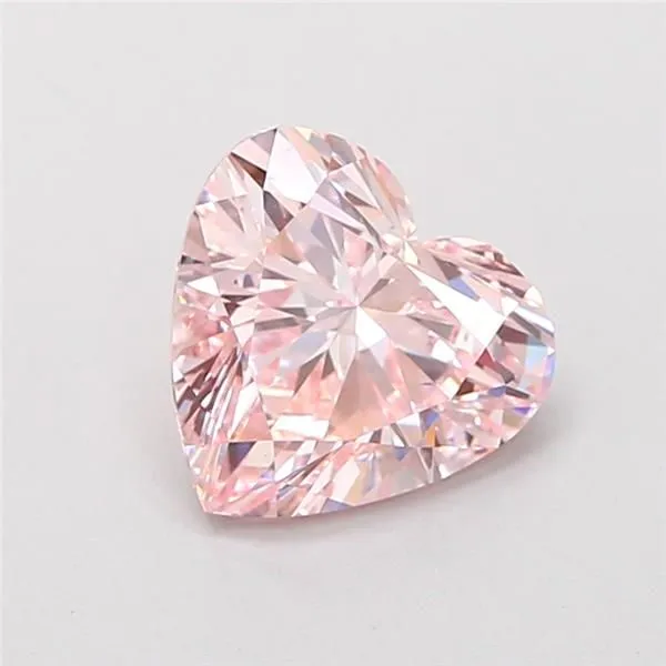 1.55ct HEART Fancy Intense Pink VS1 Coloured Lab diamond